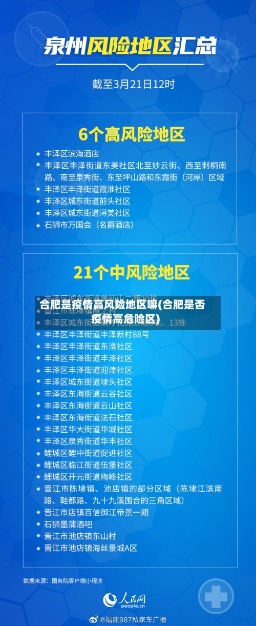 合肥是疫情高风险地区嘛(合肥是否疫情高危险区)