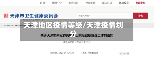 天津地区疫情等级/天津疫情划分