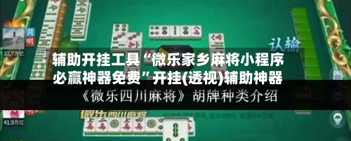 辅助开挂工具“微乐家乡麻将小程序必赢神器免费”开挂(透视)辅助神器-第3张图片