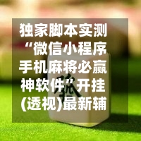 独家脚本实测“微信小程序手机麻将必赢神软件”开挂(透视)最新辅助详细-第2张图片