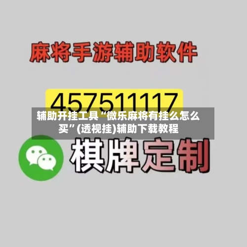 辅助开挂工具“微乐麻将有挂么怎么买”(透视挂)辅助下载教程