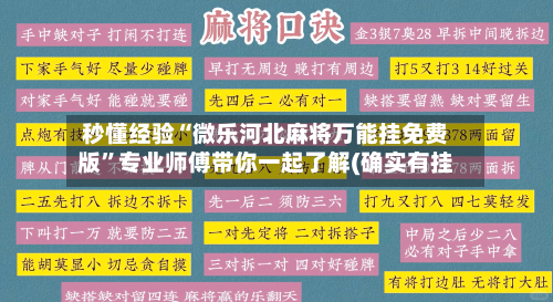 秒懂经验“微乐河北麻将万能挂免费版”专业师傅带你一起了解(确实有挂