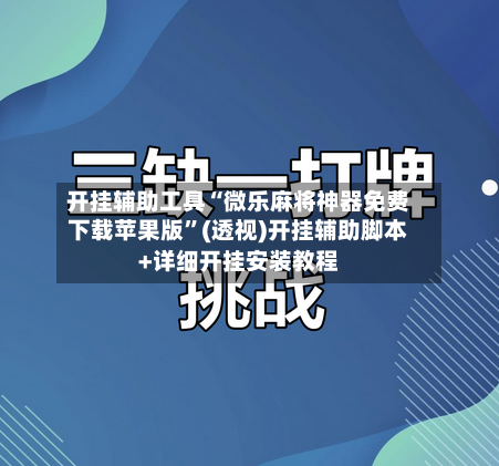开挂辅助工具“微乐麻将神器免费下载苹果版”(透视)开挂辅助脚本+详细开挂安装教程-第2张图片