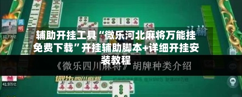 辅助开挂工具“微乐河北麻将万能挂免费下载”开挂辅助脚本+详细开挂安装教程-第3张图片