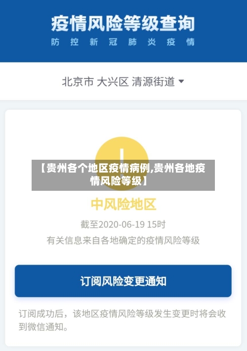 【贵州各个地区疫情病例,贵州各地疫情风险等级】