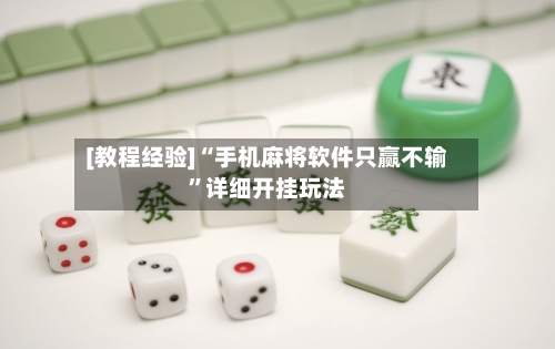 [教程经验]“手机麻将软件只赢不输”详细开挂玩法-第2张图片