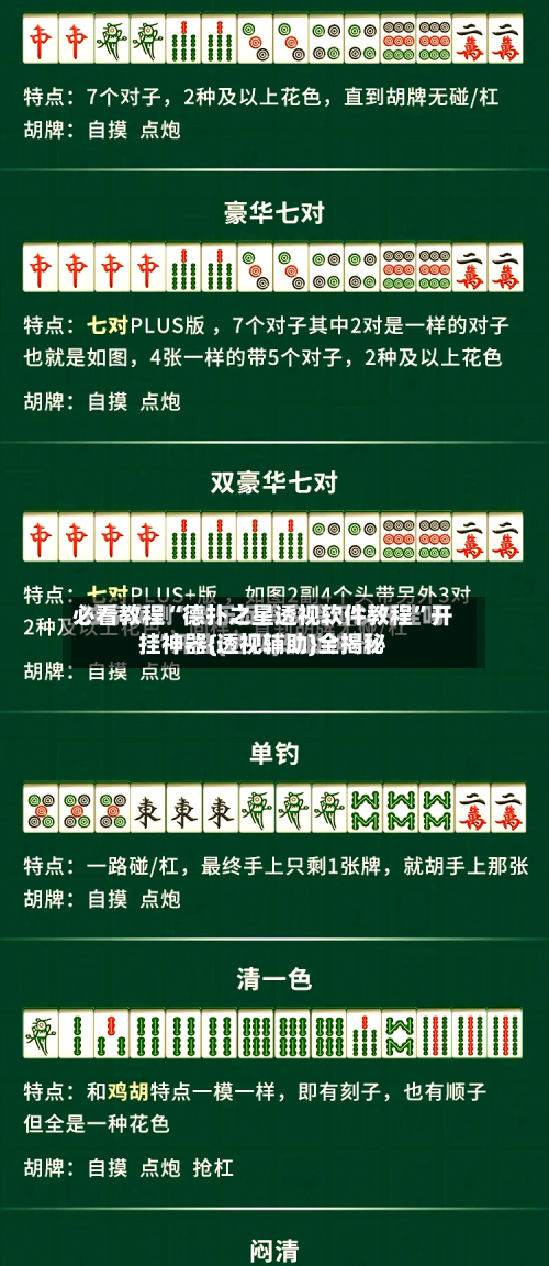 必看教程“德扑之星透视软件教程”开挂神器{透视辅助}全揭秘