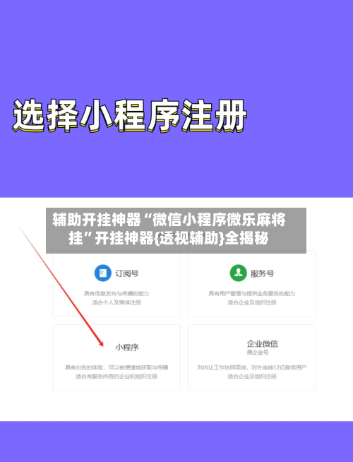 辅助开挂神器“微信小程序微乐麻将挂”开挂神器{透视辅助}全揭秘-第3张图片