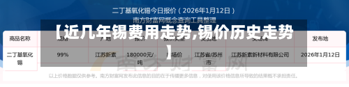 【近几年锡费用走势,锡价历史走势】