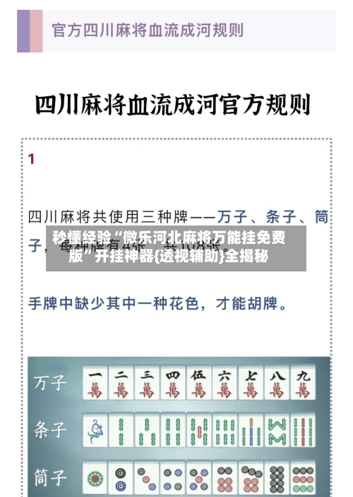 秒懂经验“微乐河北麻将万能挂免费版”开挂神器{透视辅助}全揭秘-第3张图片