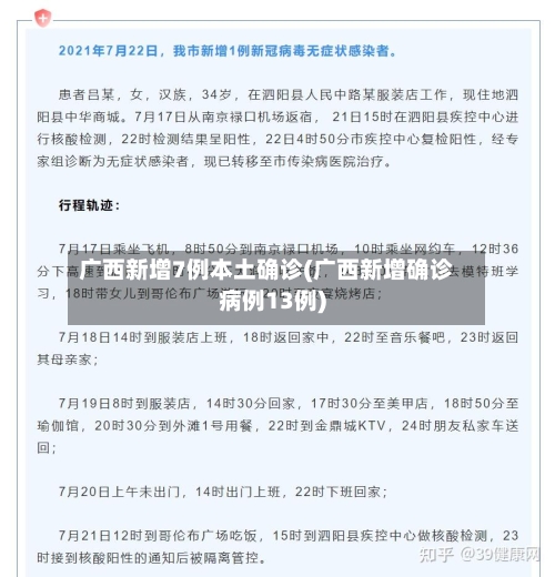广西新增7例本土确诊(广西新增确诊病例13例)-第3张图片