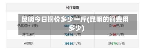 昆明今日铜价多少一斤(昆明的铜费用多少)-第2张图片