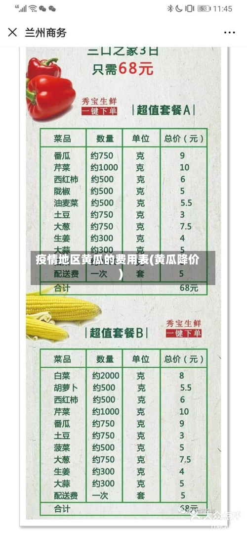 疫情地区黄瓜的费用表(黄瓜降价)