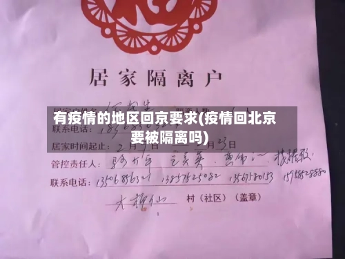 有疫情的地区回京要求(疫情回北京要被隔离吗)-第2张图片