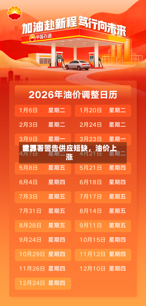 世界能源署警告供应短缺	，油价上涨-第3张图片