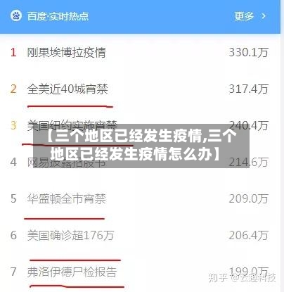 【三个地区已经发生疫情,三个地区已经发生疫情怎么办】-第2张图片