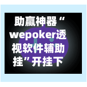 助赢神器“wepoker透视软件辅助挂”开挂下载安装 - 最新辅助工具教程