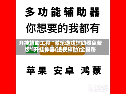 开挂辅助工具“微乐游戏辅助器免费版”开挂神器{透视辅助}全揭秘-第2张图片