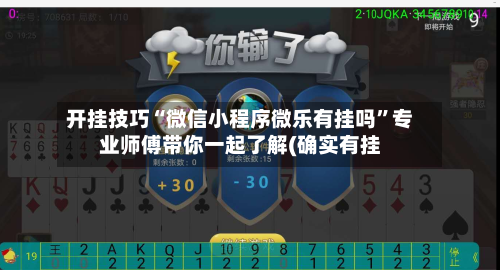 开挂技巧“微信小程序微乐有挂吗”专业师傅带你一起了解(确实有挂