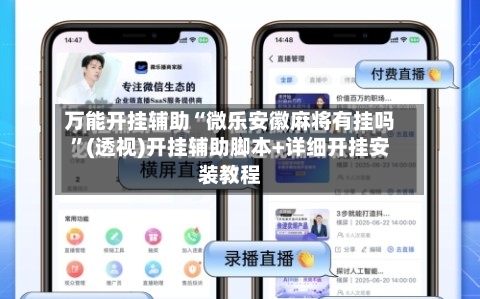 万能开挂辅助“微乐安徽麻将有挂吗”(透视)开挂辅助脚本+详细开挂安装教程-第2张图片