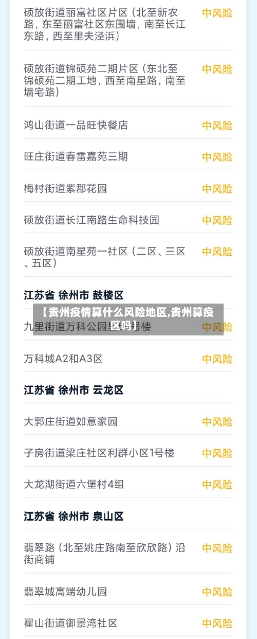 【贵州疫情算什么风险地区,贵州算疫区吗】