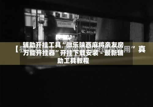 辅助开挂工具“微乐陕西麻将亲友房万能开挂器”开挂下载安装 - 最新辅助工具教程-第2张图片