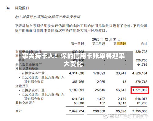 事关持卡人！你的信用卡账单将迎来大变化-第2张图片