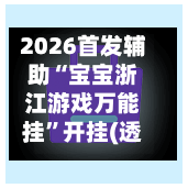 2026首发辅助“宝宝浙江游戏万能挂”开挂(透视)辅助神器-第2张图片
