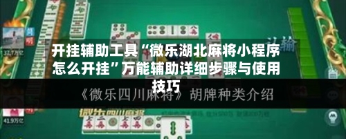 开挂辅助工具“微乐湖北麻将小程序怎么开挂	”万能辅助详细步骤与使用技巧-第2张图片