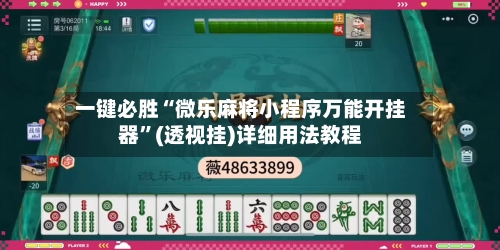 一键必胜“微乐麻将小程序万能开挂器	”(透视挂)详细用法教程-第2张图片