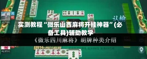 实测教程“微乐山西麻将开挂神器”(必备工具)辅助教学-第2张图片