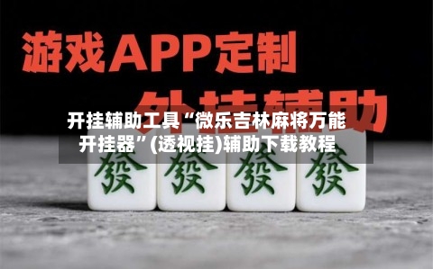 开挂辅助工具“微乐吉林麻将万能开挂器”(透视挂)辅助下载教程-第2张图片