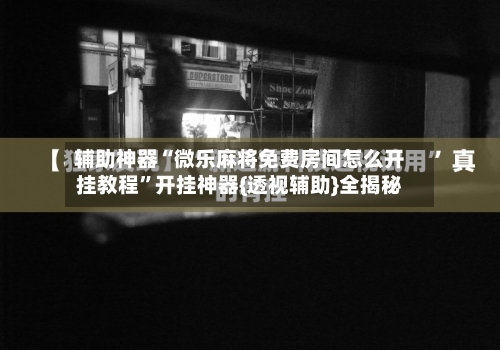 辅助神器“微乐麻将免费房间怎么开挂教程”开挂神器{透视辅助}全揭秘-第3张图片