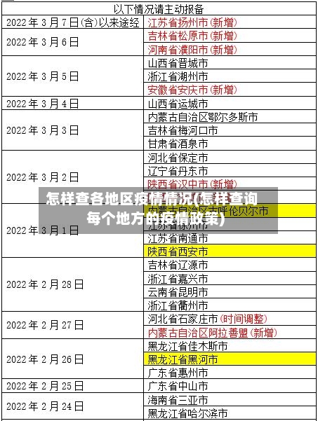 怎样查各地区疫情情况(怎样查询每个地方的疫情政策)-第2张图片