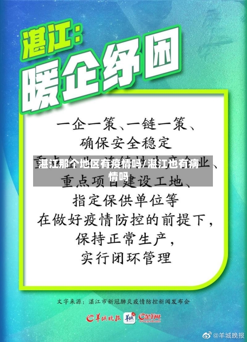 湛江那个地区有疫情吗/湛江也有病情吗