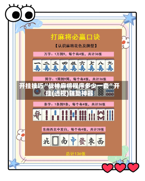 开挂技巧“战神麻将程序多少一套”开挂(透视)辅助神器