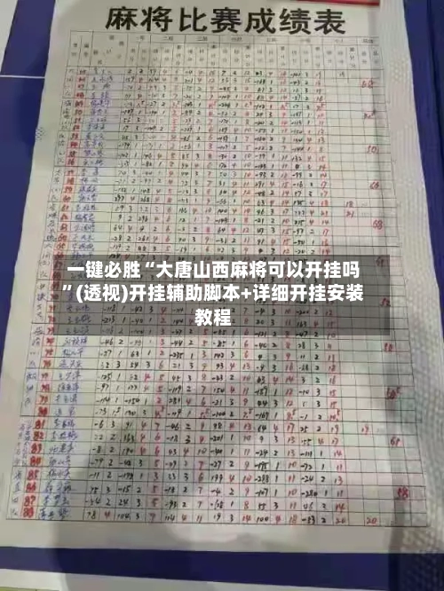 一键必胜“大唐山西麻将可以开挂吗”(透视)开挂辅助脚本+详细开挂安装教程