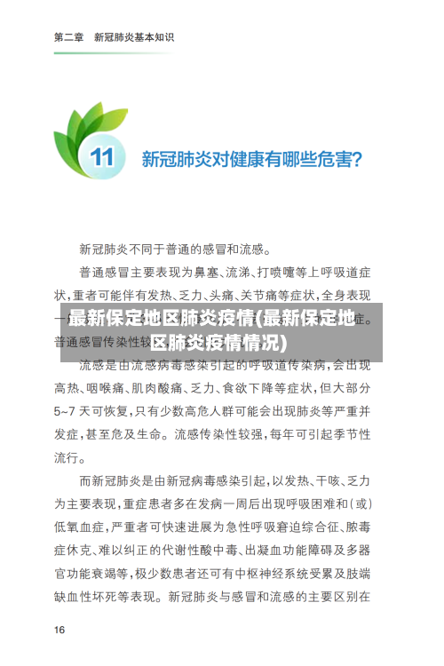最新保定地区肺炎疫情(最新保定地区肺炎疫情情况)-第2张图片