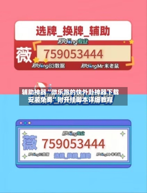 辅助神器“微乐跑的快外卦神器下载安装免费”附开挂脚本详细教程-第3张图片