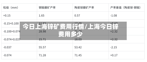 今日上海锌矿费用行情/上海今日锌费用多少-第3张图片