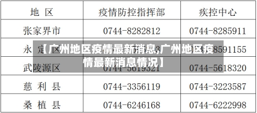 【广州地区疫情最新消息,广州地区疫情最新消息情况】
