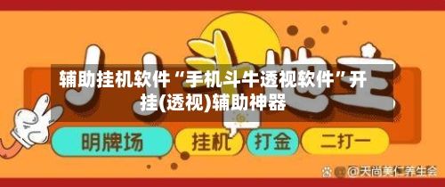 辅助挂机软件“手机斗牛透视软件”开挂(透视)辅助神器