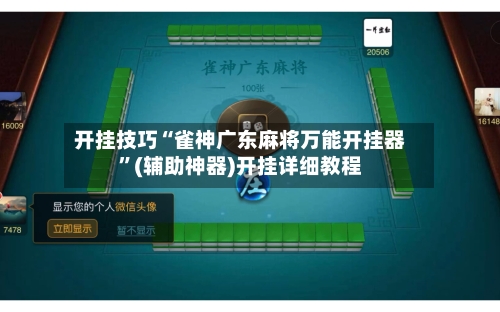 开挂技巧“雀神广东麻将万能开挂器”(辅助神器)开挂详细教程-第2张图片