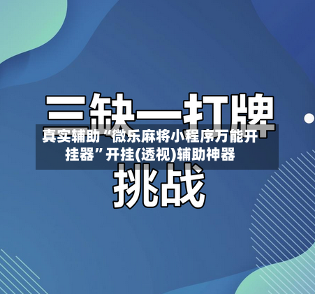 真实辅助“微乐麻将小程序万能开挂器”开挂(透视)辅助神器-第2张图片