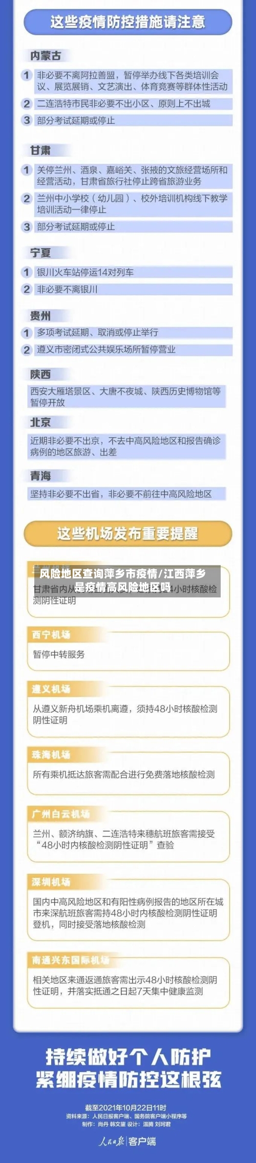 风险地区查询萍乡市疫情/江西萍乡是疫情高风险地区吗